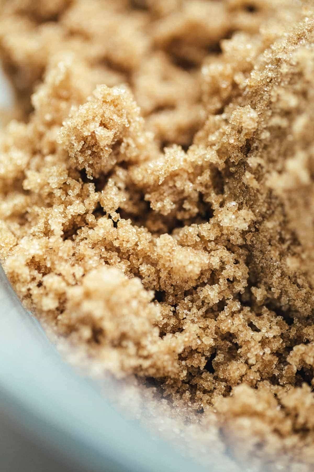 Brown sugar close up.