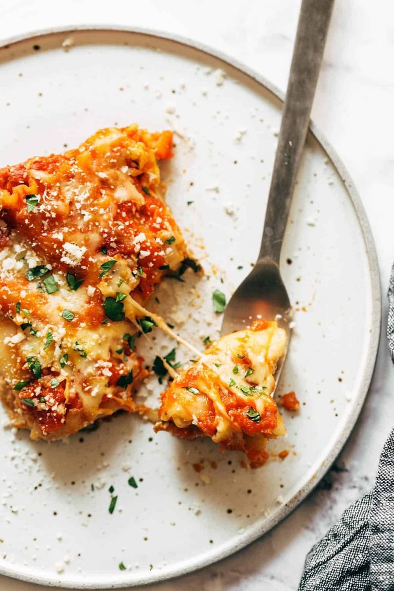 Tomato florentine lasagna.