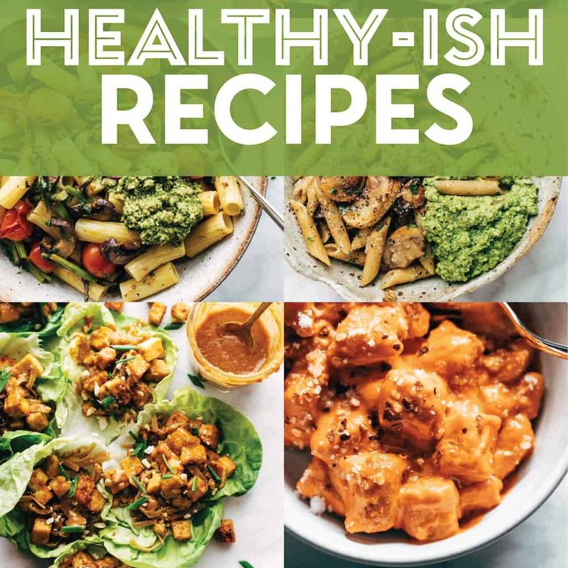 Delicious healthy-ish recipes in a collage.